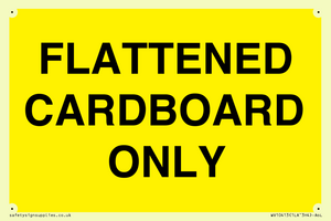 FLATTENED CARDBOARD ONLY